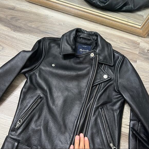 Madewell Ultimate Leather Motorcycle Jacket sz XS - Picture 5 of 9
